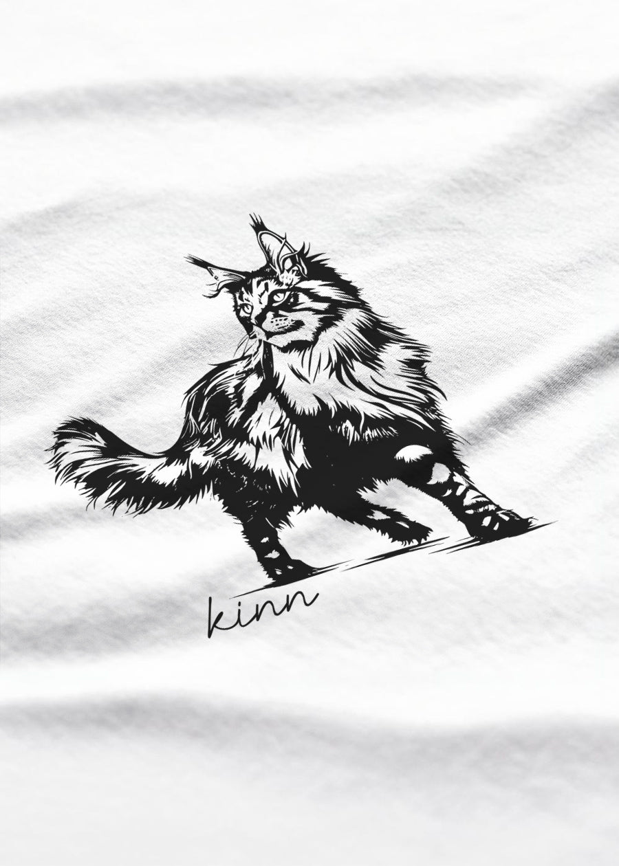 Polera Pencil Gato Maine Coon